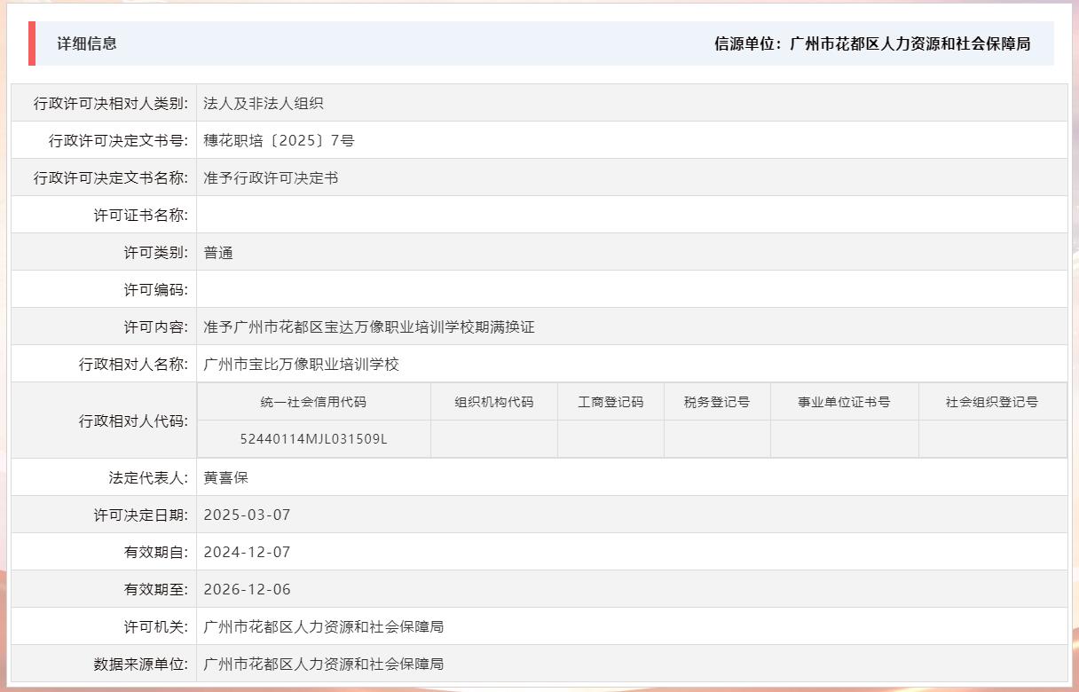 3.7准予广州市成人直播
宝达万像职业培训学校期满换证.jpg